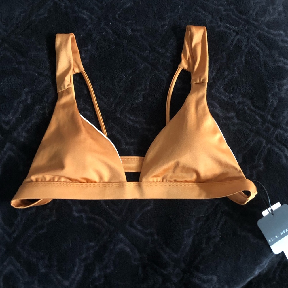 Organs/goldish straps bikini swim top